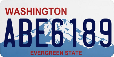 WA license plate ABE6189