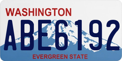 WA license plate ABE6192