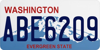 WA license plate ABE6209