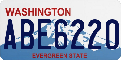 WA license plate ABE6220