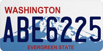 WA license plate ABE6225
