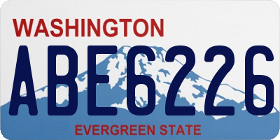 WA license plate ABE6226
