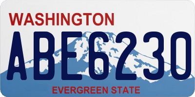 WA license plate ABE6230