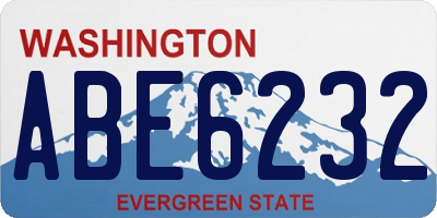 WA license plate ABE6232