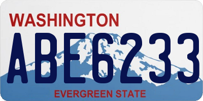 WA license plate ABE6233