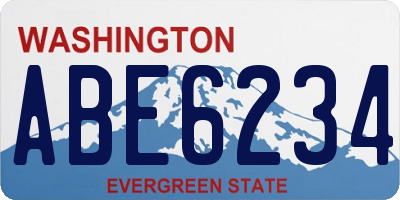 WA license plate ABE6234