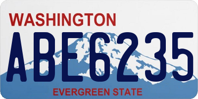 WA license plate ABE6235