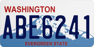 WA license plate ABE6241