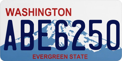 WA license plate ABE6250