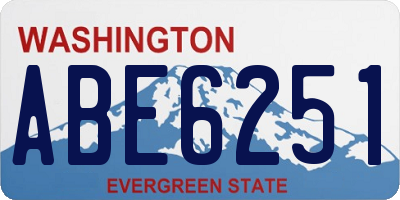 WA license plate ABE6251