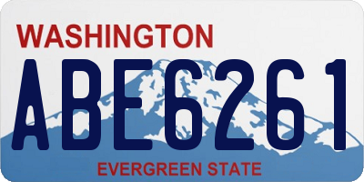WA license plate ABE6261