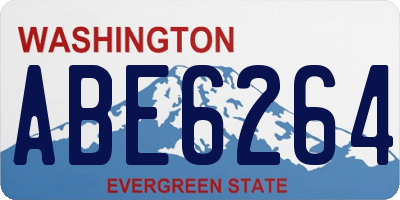 WA license plate ABE6264