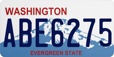 WA license plate ABE6275