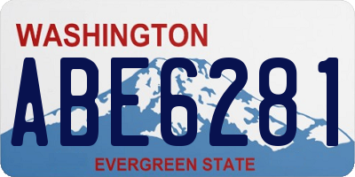 WA license plate ABE6281