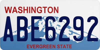 WA license plate ABE6292