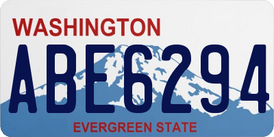 WA license plate ABE6294