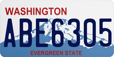WA license plate ABE6305