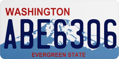 WA license plate ABE6306