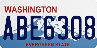 WA license plate ABE6308