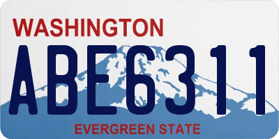 WA license plate ABE6311