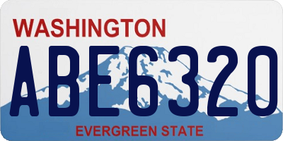WA license plate ABE6320