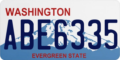 WA license plate ABE6335