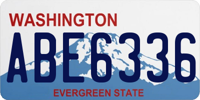 WA license plate ABE6336