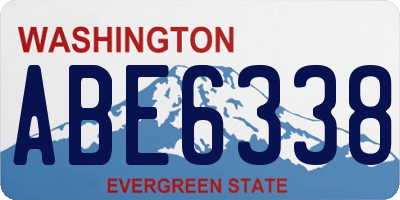 WA license plate ABE6338