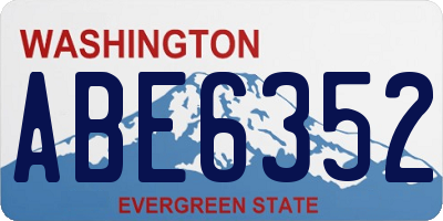 WA license plate ABE6352