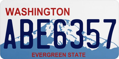 WA license plate ABE6357