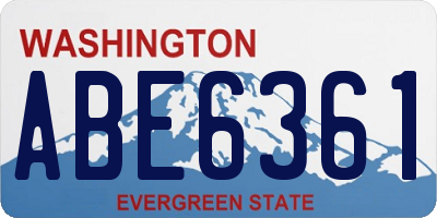 WA license plate ABE6361