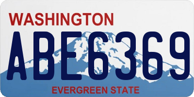 WA license plate ABE6369
