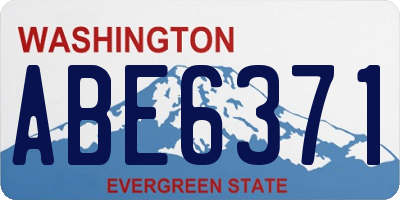 WA license plate ABE6371