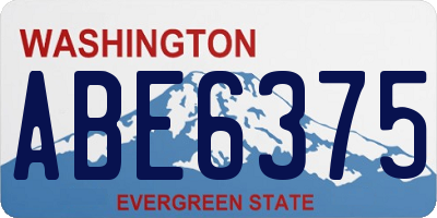 WA license plate ABE6375