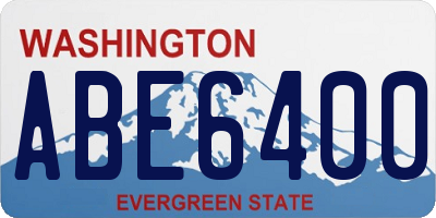 WA license plate ABE6400