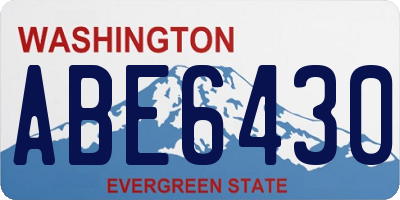 WA license plate ABE6430