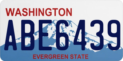 WA license plate ABE6439