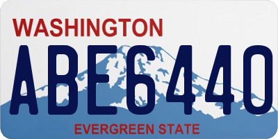 WA license plate ABE6440