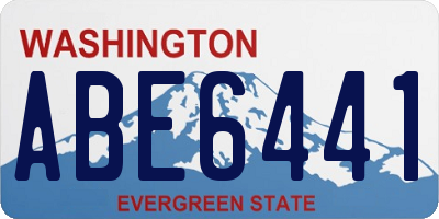 WA license plate ABE6441
