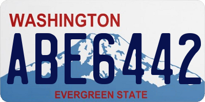 WA license plate ABE6442