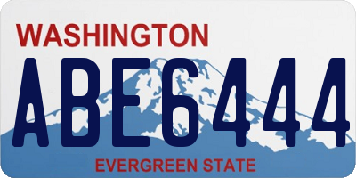 WA license plate ABE6444