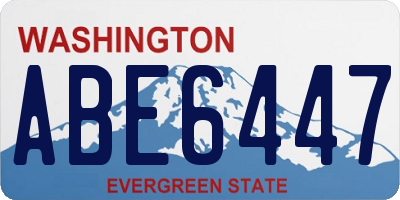 WA license plate ABE6447
