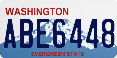 WA license plate ABE6448