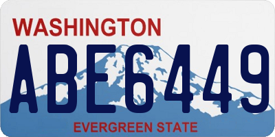 WA license plate ABE6449