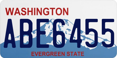 WA license plate ABE6455