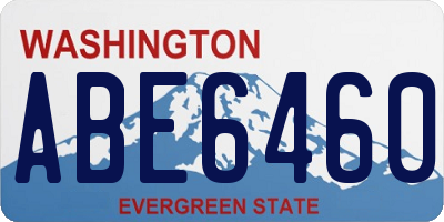 WA license plate ABE6460