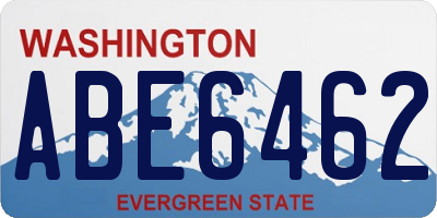 WA license plate ABE6462