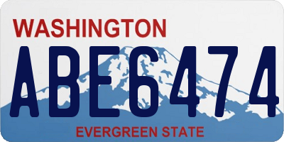 WA license plate ABE6474