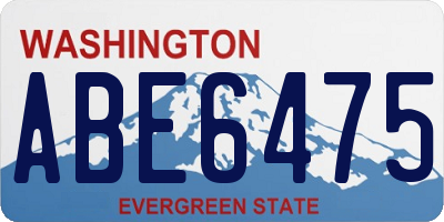 WA license plate ABE6475