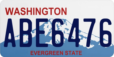 WA license plate ABE6476